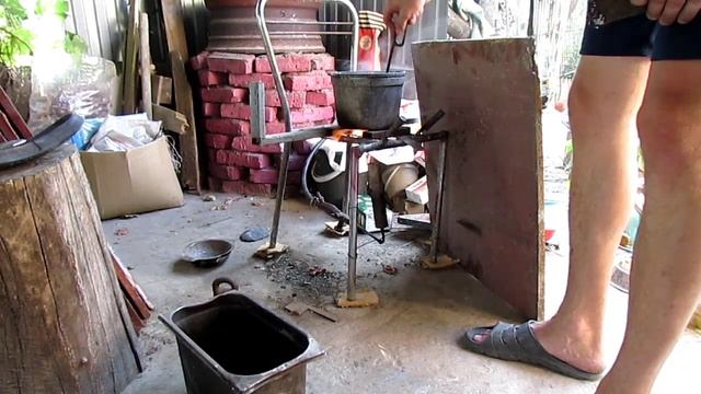 Литьё дроби плашкой из ТИТАНА и из ЖЕЛЕЗА. Эксперимент по просьбе подписчиков.. смотреть онлайн