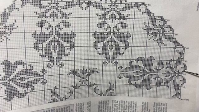 Филейное вязание, скатерть. Процесс вязания. Мастер класс прибавление столбиков. Crochet #скатерть смотреть онлайн