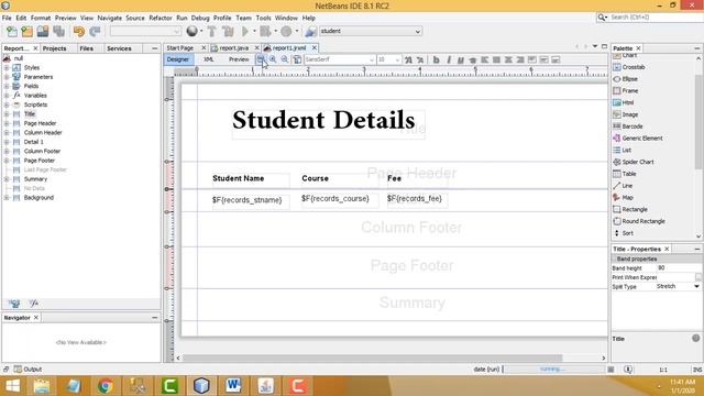 Jasper Report Display  Inside The JPanel