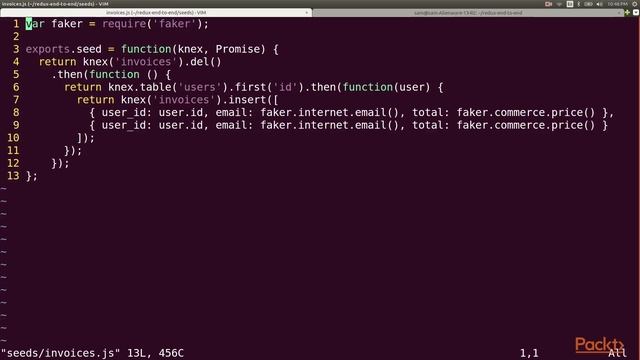 Redux – End to End : Create New Records with Express and Bookshelf | packtpub.com смотреть онлайн