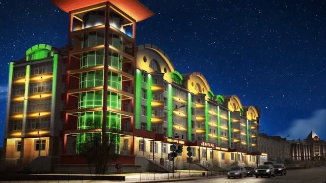 3 й вариант, Салехард - концепт с применением теплых зелено-желтых цветов