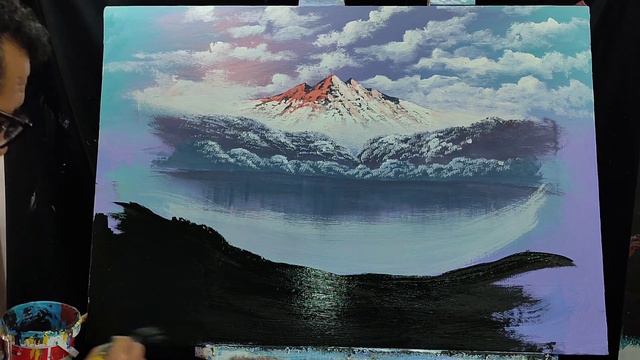 تعلم كيف ارسم منظر طبيعي رائع بطريقة جديدة/landscape painting смотреть онлайн