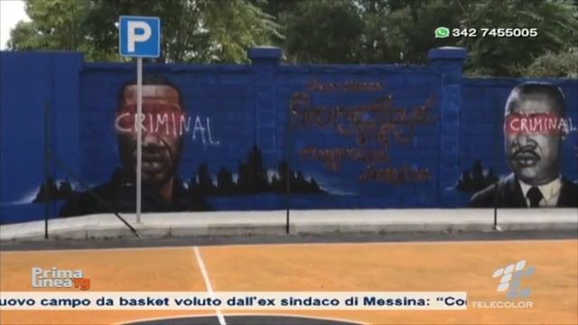 Scritte razziste nel playground dedicato a George Floyd donato da Renato Accorinti смотреть онлайн