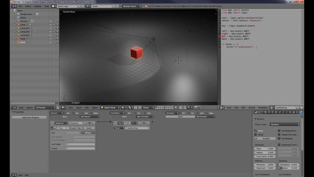 Tastatur auslesen mit Python - Blender 3D Game Engine Tutorial смотреть онлайн