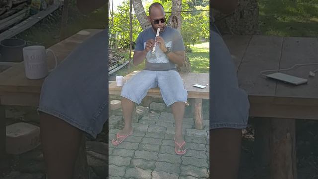 Playing a Yamaha recorder over a hip-hop music backing track. смотреть онлайн