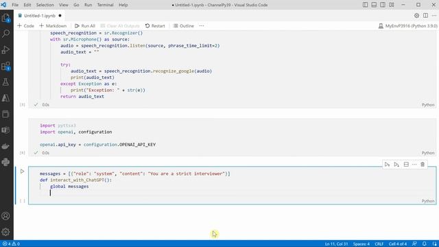 How To Make ChatGPT Talk - GPT-3.5-Turbo | OpenAI | Python смотреть онлайн