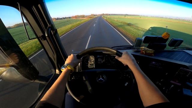 POV Truck Driving MERCEDES ACTROS In GERMANY #trucks #truck #driver #pov #hgv