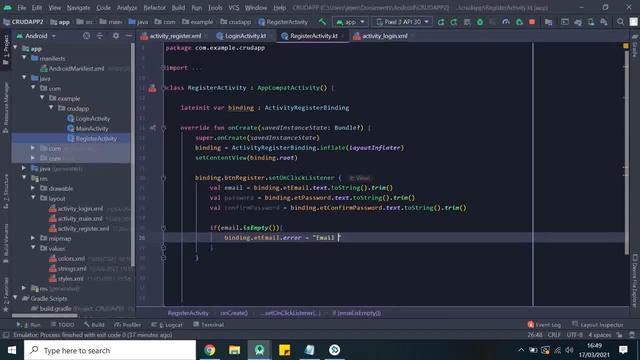Tutorial Kotlin Android Studio CRUD #4.Registrasi Email menggunakan Firebase Authentication смотреть онлайн