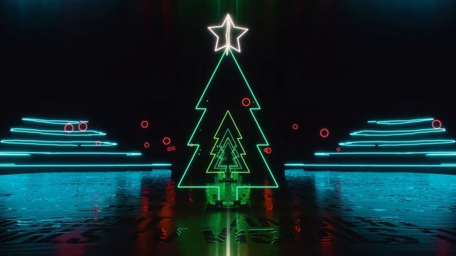 Infinite Neon Christmas Tree Loop (2 Hours Relaxing, Satisfying, VJ Loop, Screensaver, ASMR) 4K смотреть онлайн