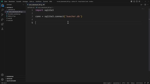 PySide6 (Python) SQLite Datenbank und Tabellen erstellen Teil 05 смотреть онлайн