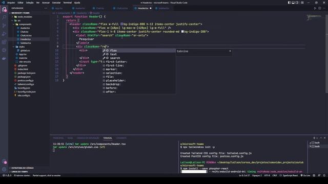 Criar Chat com React.js e Firebase - Parte 01 - Recriando Microsoft Teams смотреть онлайн