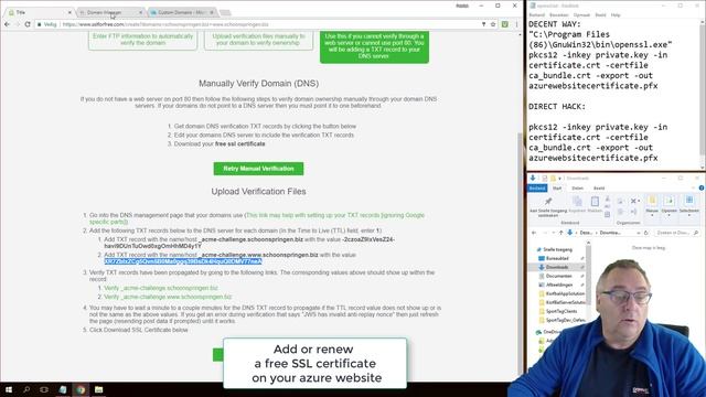 Add and renew SSL certificates for your azure website смотреть онлайн