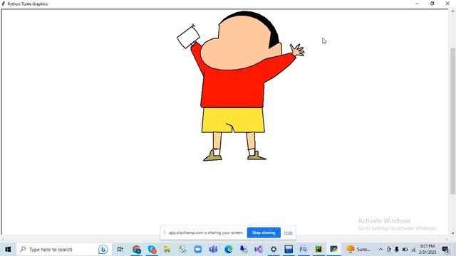 Draw Shinchan using python || Turtle library|| смотреть онлайн