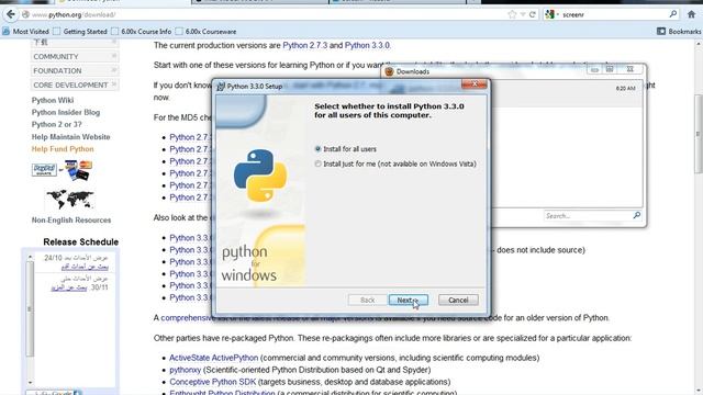Python : Installation in windows 7 смотреть онлайн