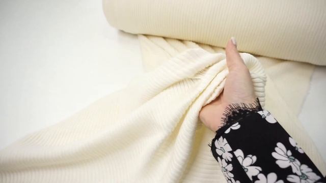 Трикотаж лапша хлопок плотный молочный Артикул: R12315 смотреть онлайн