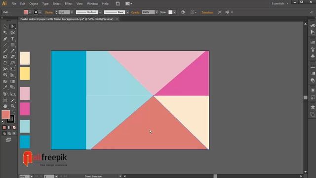 Create Pastel Colored Paper with Frame | Adobe Illustrator смотреть онлайн