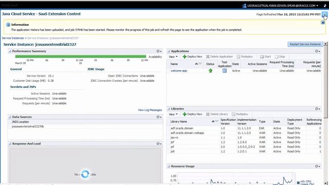 Deploying an application by using Oracle Java Cloud Service - SaaS Extension control смотреть онлайн