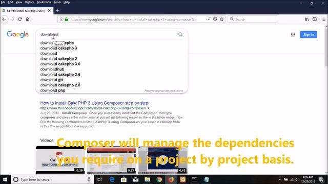 Cakephp 3.x Installation by Composer Part-03 | How to download cakephp3.x смотреть онлайн