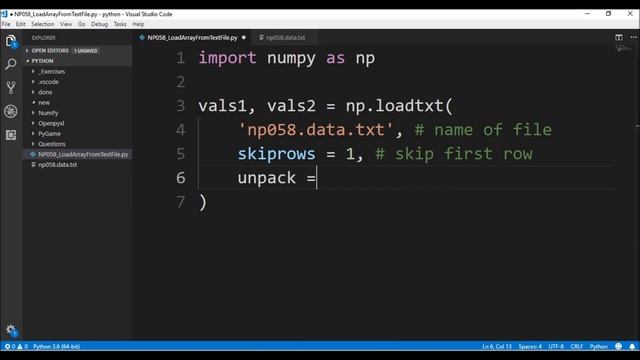 NumPy Load Array from Text File смотреть онлайн