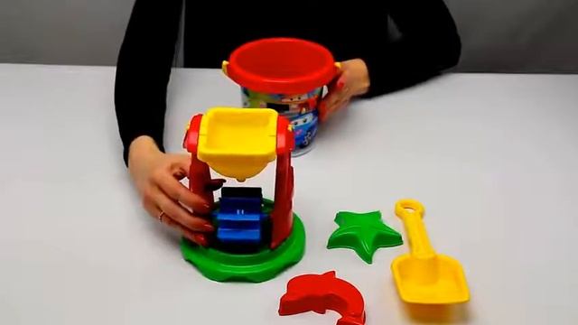 Обзор Песочный набор Мельница с ведром ТЕХНОК 1387 смотреть онлайн