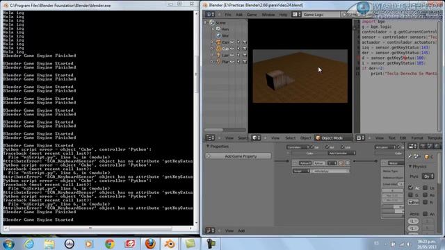 24 - Blender - Cómo Transladar y Rotar a un Objeto mediante un Script Python смотреть онлайн