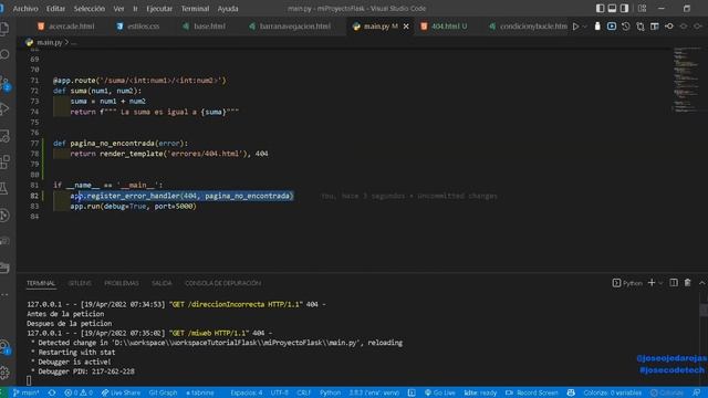 10 Error 404, pagina no encontrada Flask смотреть онлайн
