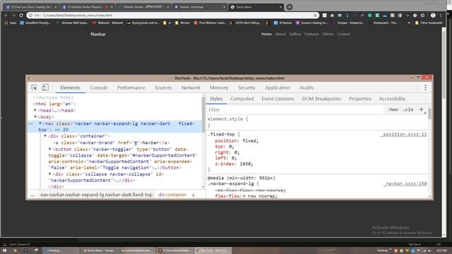 Free Live Class Creating Sticky Menu Using Jquery Bootstrap смотреть онлайн