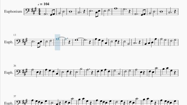 Euphonium Sheet Music: How To Play Seigi No Chikara (Fairy Tail) By Yasuharu Takanashi