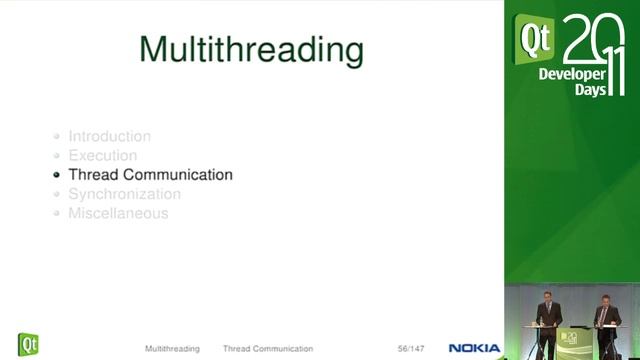 Qt DevDays 2011, Advanced Qt - A Deep Dive 3/6 Multithreading Part1: Volker Krause, Jesper Pedersen смотреть онлайн