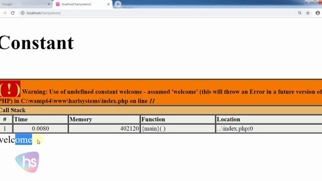 PHP tutorial for beginners | php Constants | php training #6 | Harisystems смотреть онлайн