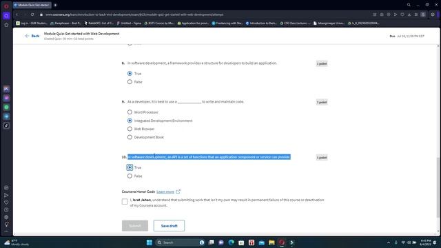 Get started with Web Development week 1 quiz answers | Introduction to Back-End Development смотреть онлайн