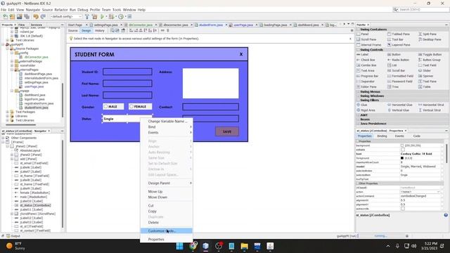 Java NetBeans connecting XAMPP MySQL Database for CRUD of Data Part 2 смотреть онлайн