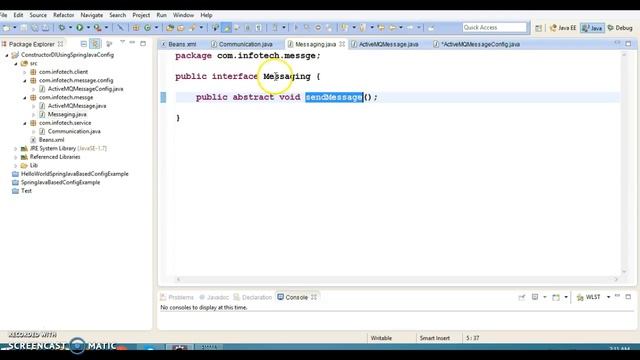 4.Constructor Dependency Injection using Spring Java Based Configuration. смотреть онлайн