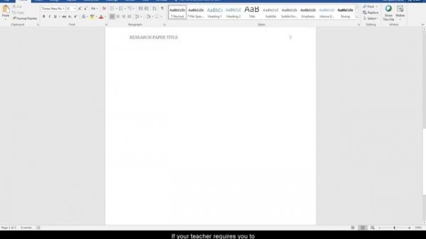 Format a Word document in APA 6th edition