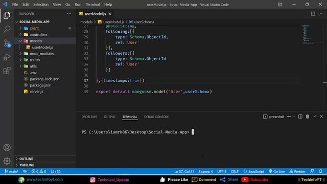 Creating User Schema and hashing password | MERN Social Media Project смотреть онлайн