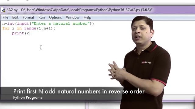 Print first N odd natural numbers in reverse order | MySirG.com смотреть онлайн
