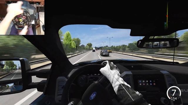 Ford F450 Super Duty FULL SEND in Heavy Traffic | Assetto Corsa - Thrustmaster Wheel смотреть онлайн