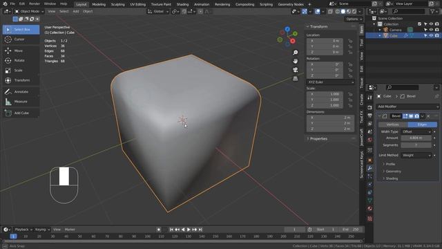 Blender Tutorial - Bevel Weight