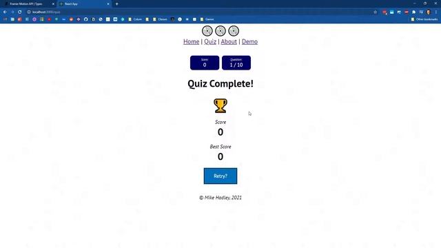 SP21 Web Apps: 15 - (Extra) Adding Animation to the React Quiz Game смотреть онлайн