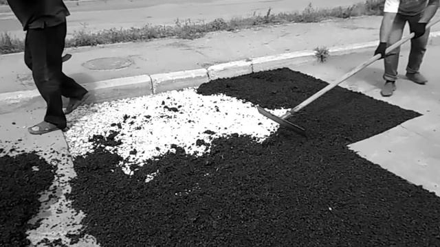 Укладка холодного асфальта г. Тольятти, Самарская область (часть 1)