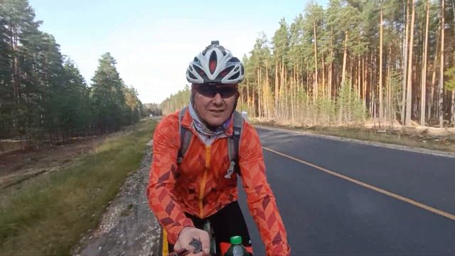 езда на шоссейном велосипеде по Марий-Эл из Семёнова в Козьмодемьянск смотреть онлайн