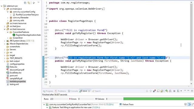 How to Parameterize Test Data thru Cucumber Test Part I смотреть онлайн