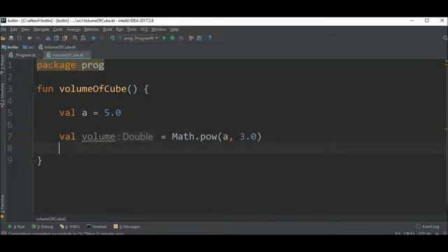 volume of cube in kotlin смотреть онлайн