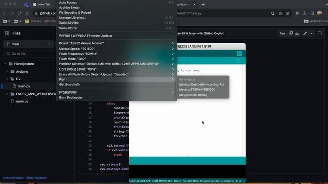 Objection Detection And hand gesture data logger bot using ESP 32 & Arduino/ Opencv смотреть онлайн
