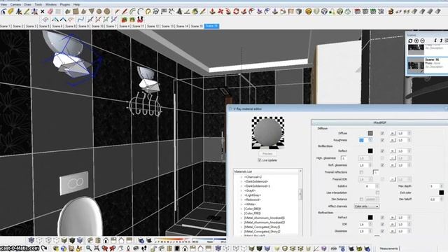 SketchUp моделируем ванную комнату ч 1 смотреть онлайн