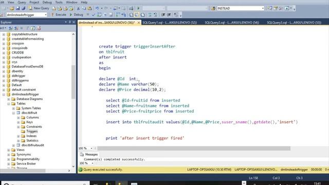 DML INSTEAD OF TRIGGER IN Sql смотреть онлайн
