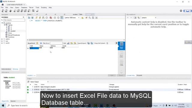 How to Import Excel Data to MySQL Database | Excel to MySQL | Insert Excel File into MySQL Workbenc смотреть онлайн