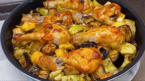 КУРИЦА С ОВОЩАМИ в духовке Все в одной сковороде Быстро и без особых хлопот