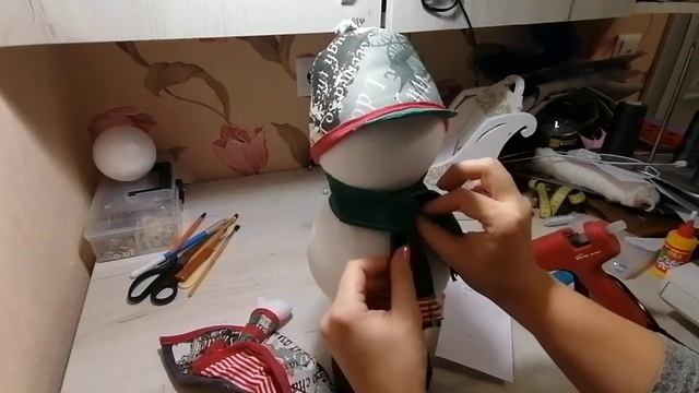 Новогодняя поделка Снеговик своими руками + чертежи лекал. смотреть онлайн