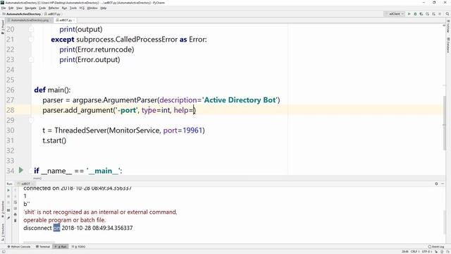 Automate Active Directory #4 Use argparse for command line options, arguments and sub commands смотреть онлайн